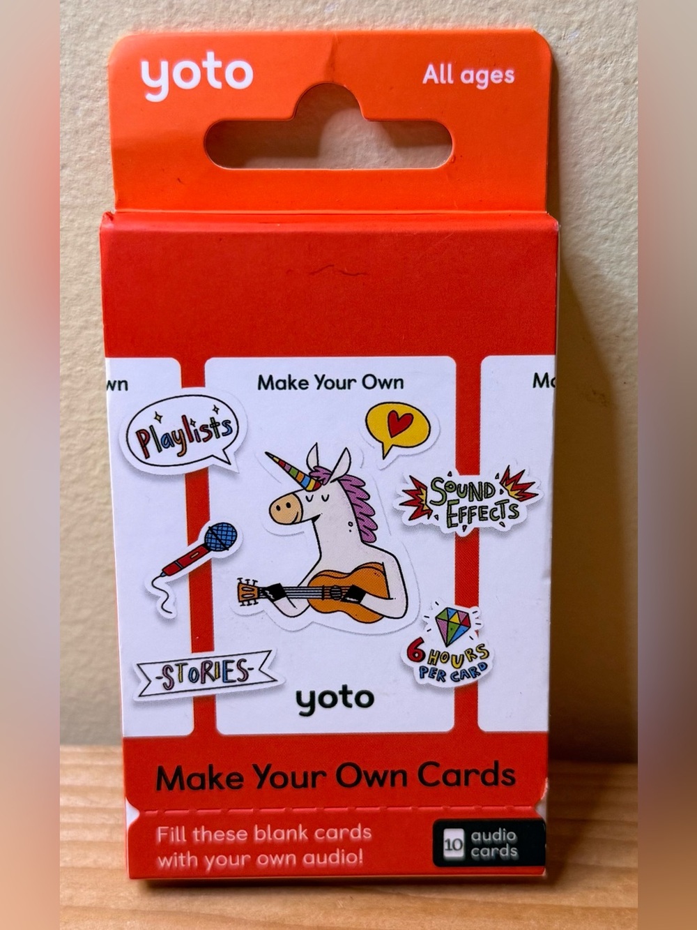 Yoto - Make Your Own Card Set of 10 Blank Audio Cards + stickers New in Box